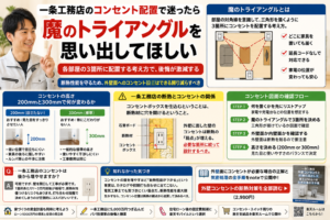 一条工務店コンセント配置の鉄則｜魔のトライアングルと断熱を守る設置ルール