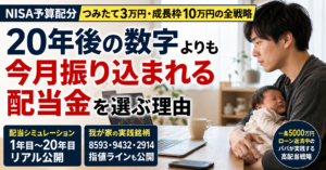 つみたてNISA月3万円・成長枠10万円の理由。高配当株で「今の配当金」を手に入れる予算配分戦略