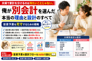 夫婦別会計で投資予算を死守する｜弱小電気工事士が5年続けた家計設計の全貌