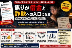 SNS配当生活に騙されるな　焦り投資が生む借金と詐欺の罠