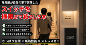 一条工務店の照明｜電気屋がスイッチを隠して極限まで減らした方法