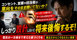 一条工務店のコンセント設計、営業任せで本当にいい？